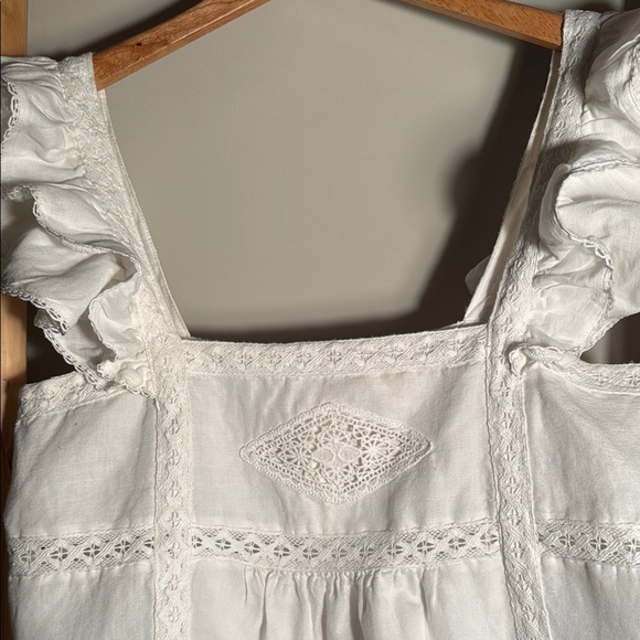Sezane White Lace Detail Blouse - Picture 2 of 4